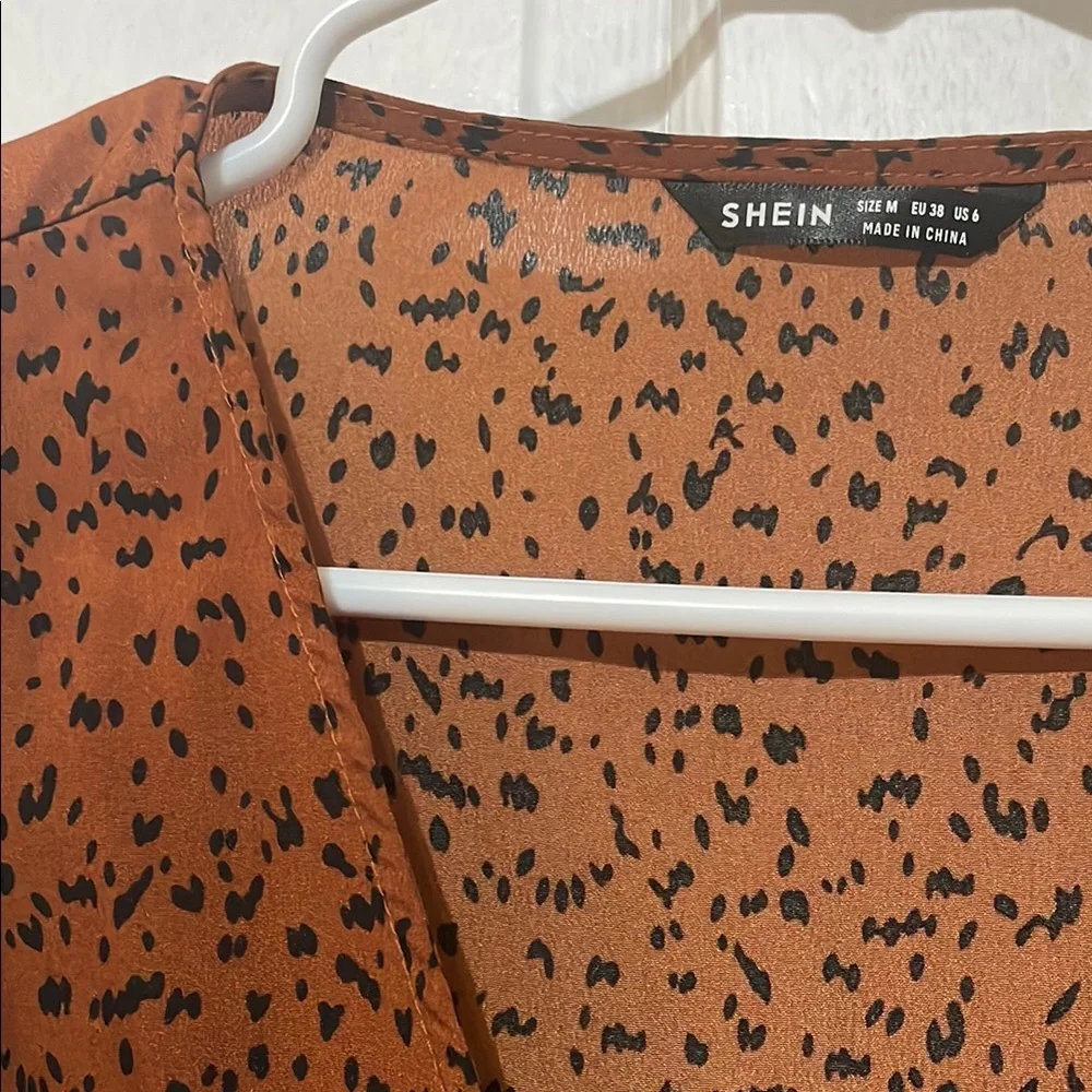 Rust orange tie front top - Picture 2 of 5
